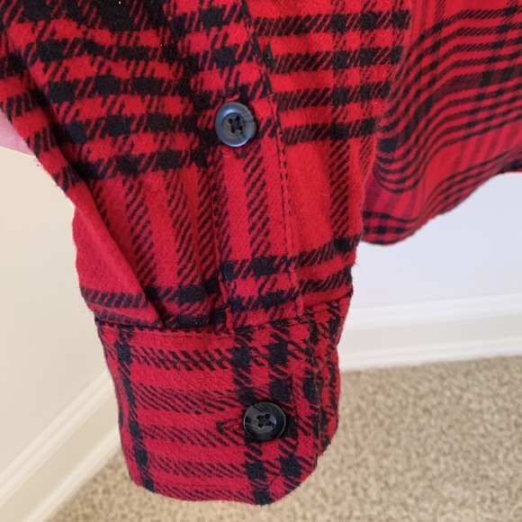WOOLRICH COTTON HEAVYWEIGHT BRAWNY BUFFALO PLAID FLANNEL SHACKET UNISEX SIZE M - Picture 9 of 10